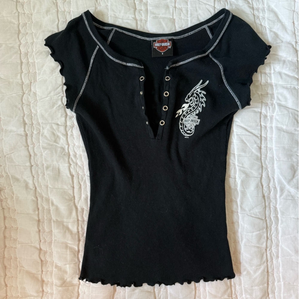 Harley-Davidson Black Cute Top